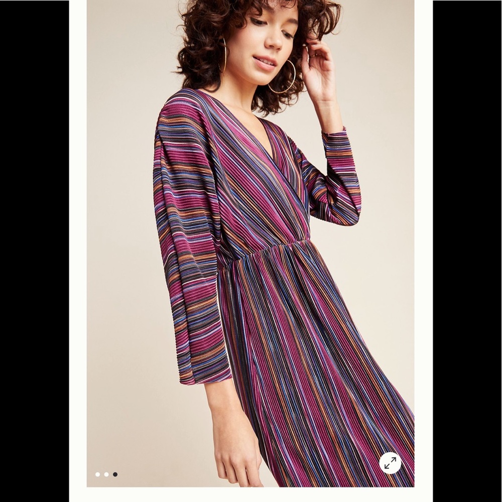 Gillian Pleated Faux-wrap Dress